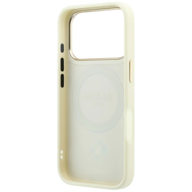Чохол Guess Stripe Peony 4G Logo для iPhone 18 Pro Max | 17 Pro Max Beige (GUHMP18X6PGSU4EE)