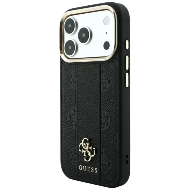 Чохол Guess Stripe Peony 4G Logo для iPhone 18 Pro Max | 17 Pro Max Black (GUHMP18X6PGSU4EK)
