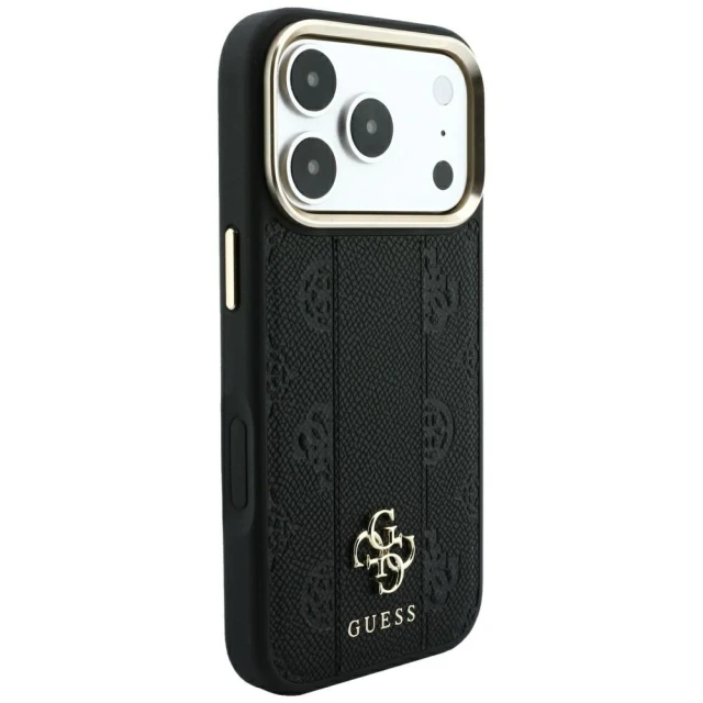 Чохол Guess Stripe Peony 4G Logo для iPhone 18 Pro Max | 17 Pro Max Black (GUHMP18X6PGSU4EK)