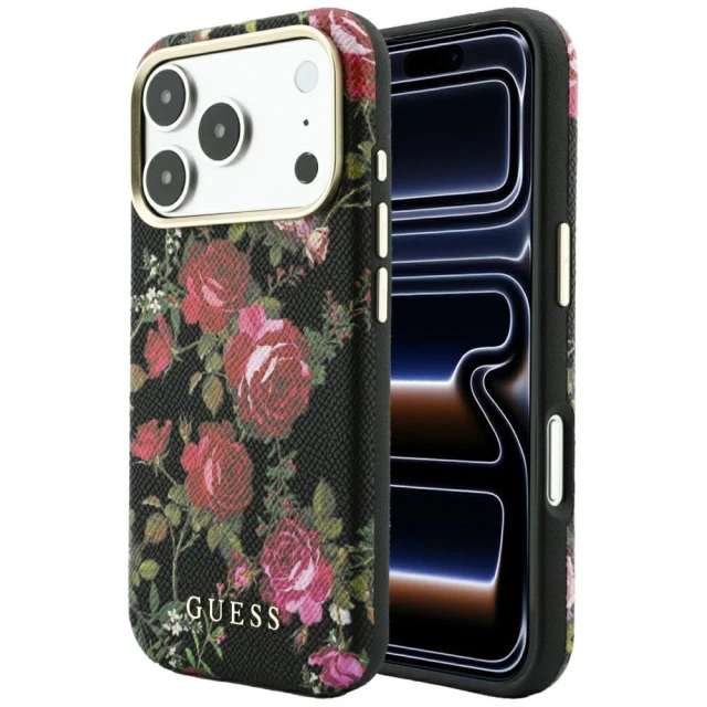 Чохол Guess Blossom Roses Print для iPhone 18 Pro Max | 17 Pro Max Black (GUHMP18X6PWGTBEK)