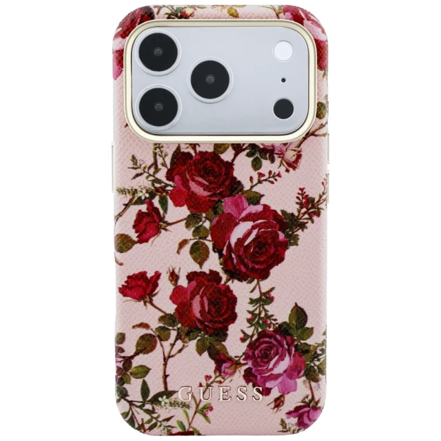 Чохол Guess Blossom Roses Print для iPhone 18 Pro | 17 Pro Pink (GUHMP18L6PWGTBEP)