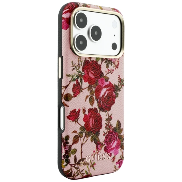 Чохол Guess Blossom Roses Print для iPhone 18 Pro | 17 Pro Pink (GUHMP18L6PWGTBEP)