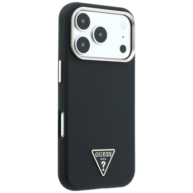 Чохол Guess Kevlar Triangle Logo для iPhone 18 Pro | 17 Pro Black (GUHMP18L6PWKSGTK)