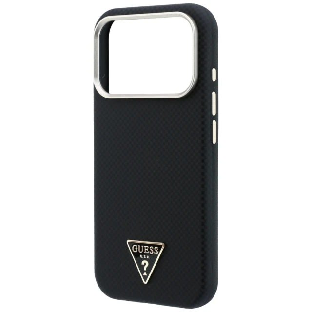 Чохол Guess Kevlar Triangle Logo для iPhone 18 Pro | 17 Pro Black (GUHMP18L6PWKSGTK)