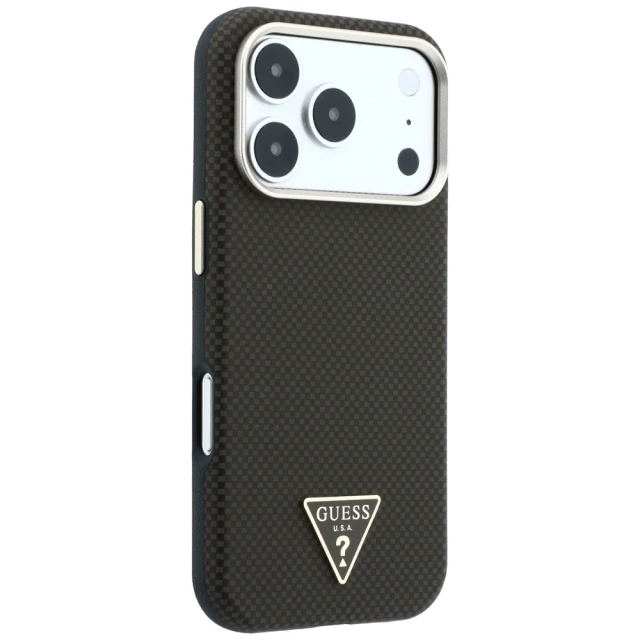 Чохол Guess Kevlar Triangle Logo для iPhone 18 Pro | 17 Pro Brown (GUHMP18L6PWKSGTW)