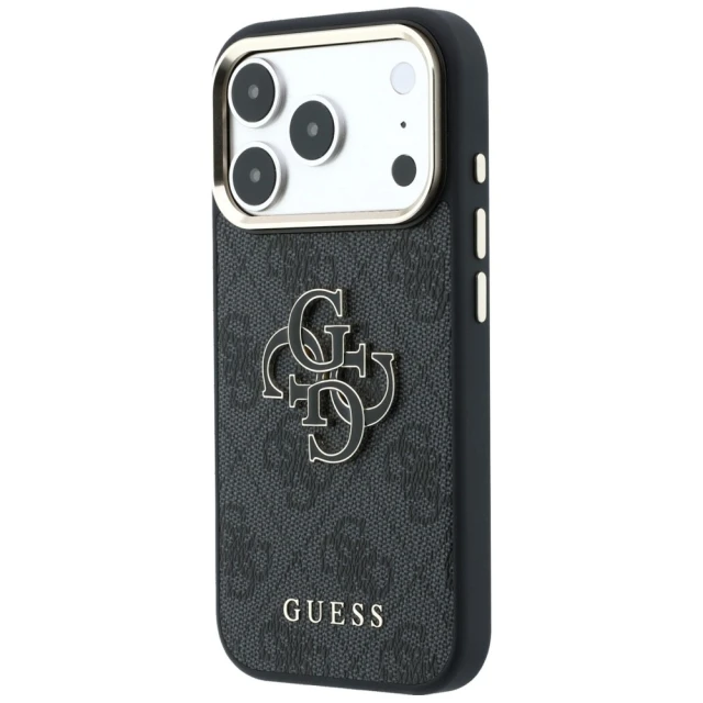 Чохол Guess 4G & Big Resin Logo для iPhone 18 Pro | 17 Pro Black (GUHCP18L6P4SRMLK)
