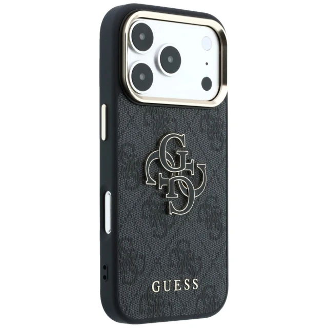 Чохол Guess 4G & Big Resin Logo для iPhone 18 Pro | 17 Pro Black (GUHCP18L6P4SRMLK)