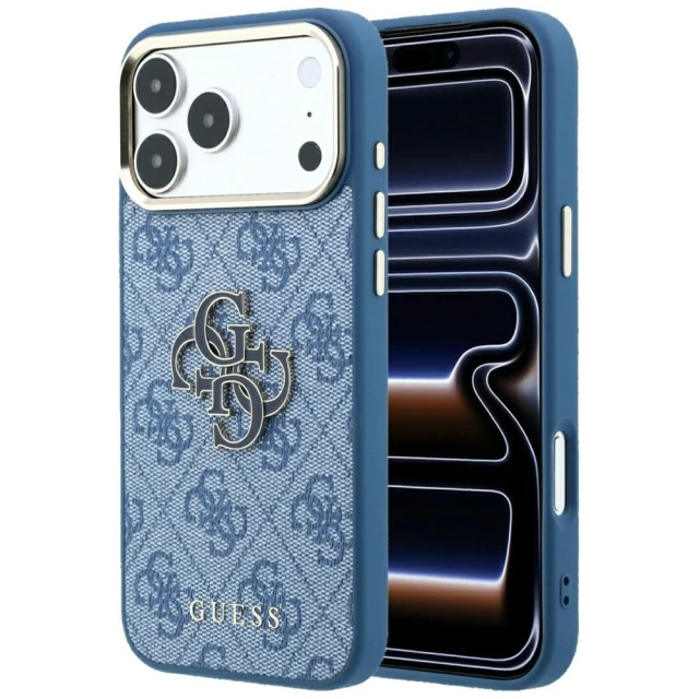 Чохол Guess 4G & Big Resin Logo для iPhone 18 Pro Max | 17 Pro Max Light Blue (GUHCP18X6P4SRMLB)