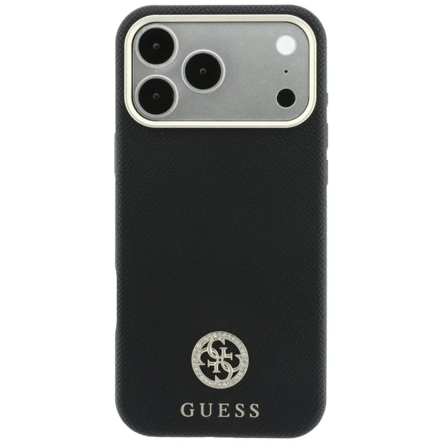 Чохол Guess Grained Round Strass Logo для iPhone 18 Pro Max | 17 Pro Max Black (GUHMP18X6PSRMDEK)