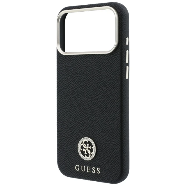 Чохол Guess Grained Round Strass Logo для iPhone 18 Pro Max | 17 Pro Max Black (GUHMP18X6PSRMDEK)