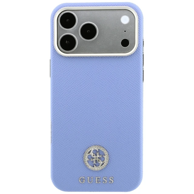 Чохол Guess Grained Round Strass Logo для iPhone 18 Pro Max | 17 Pro Max Blue (GUHMP18X6PSRMDEB)