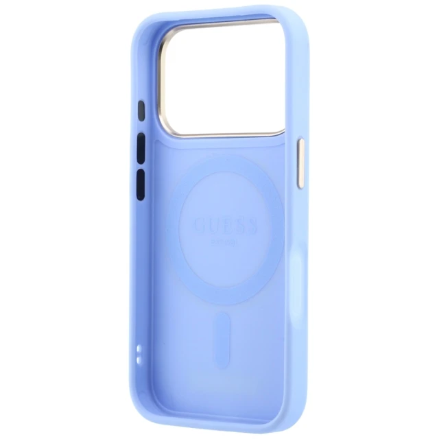 Чохол Guess Ring Stand 360 Grained Classic Logo для iPhone 18 Pro Max | 17 Pro Max Light Blue (GUHMP18X6PSGRSCLB)