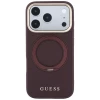 Чохол Guess Ring Stand 360 Grained Classic Logo для iPhone 18 Pro | 17 Pro Burgundy (GUHMP18L6PSGRSCLU)