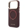 Чохол Guess Ring Stand 360 Grained Classic Logo для iPhone 18 Pro | 17 Pro Burgundy (GUHMP18L6PSGRSCLU)