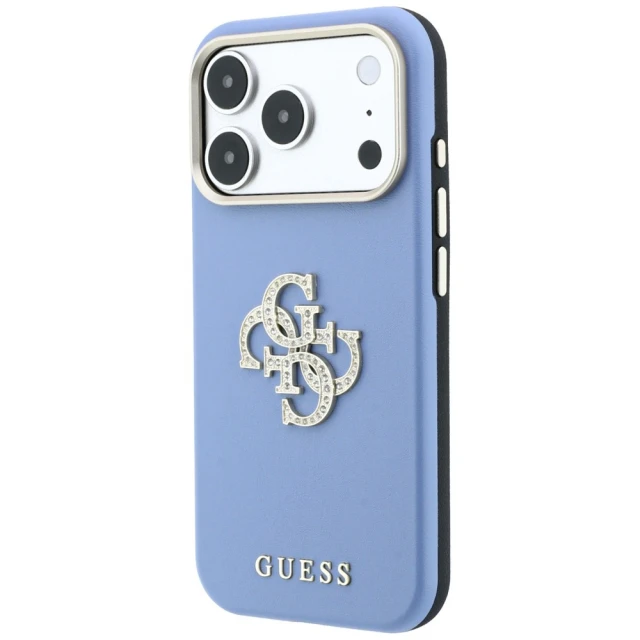 Чохол Guess Smooth & Big Strass Logo для iPhone 18 Pro | 17 Pro Blue (GUHCP18L6PWGSPDB)