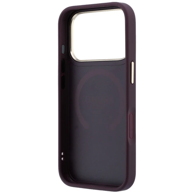 Чохол Guess Saffiano Peony & Ring для iPhone 18 Pro | 17 Pro Burgundy (GUHMP18LPSAMSECU)