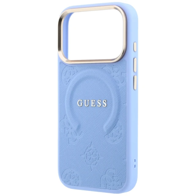 Чохол Guess Saffiano Peony & Ring для iPhone 18 Pro Max | 17 Pro Max Blue (GUHMP18XPSAMSECB)