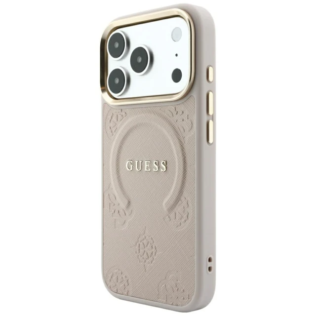 Чохол Guess Saffiano Peony Ring для iPhone 18 Pro | 17 Pro Pink (GUHMP18LPSAMSECP)