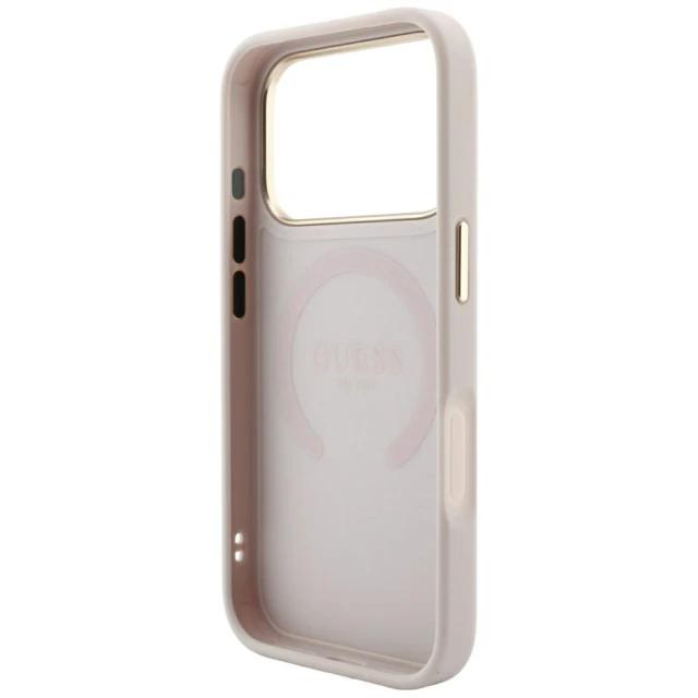 Чохол Guess Saffiano Peony Ring для iPhone 18 Pro | 17 Pro Pink (GUHMP18LPSAMSECP)