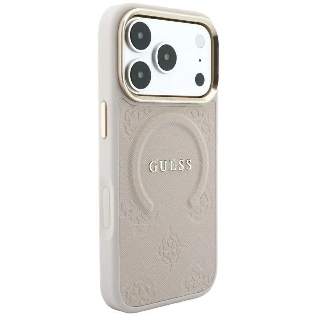 Чохол Guess Saffiano Peony & Ring для iPhone 18 Pro Max | 17 Pro Max Pink (GUHMP18XPSAMSECP)