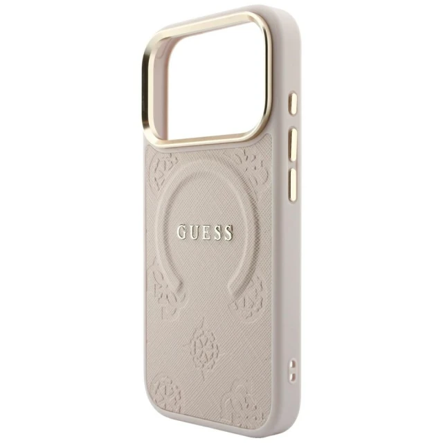 Чохол Guess Saffiano Peony & Ring для iPhone 18 Pro Max | 17 Pro Max Pink (GUHMP18XPSAMSECP)