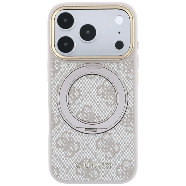 Чохол Guess Ring Stand 360 4G Classic Logo для iPhone 18 Pro Max | 17 Pro Max Pink (GUHMP18X6PS4RSCLP)