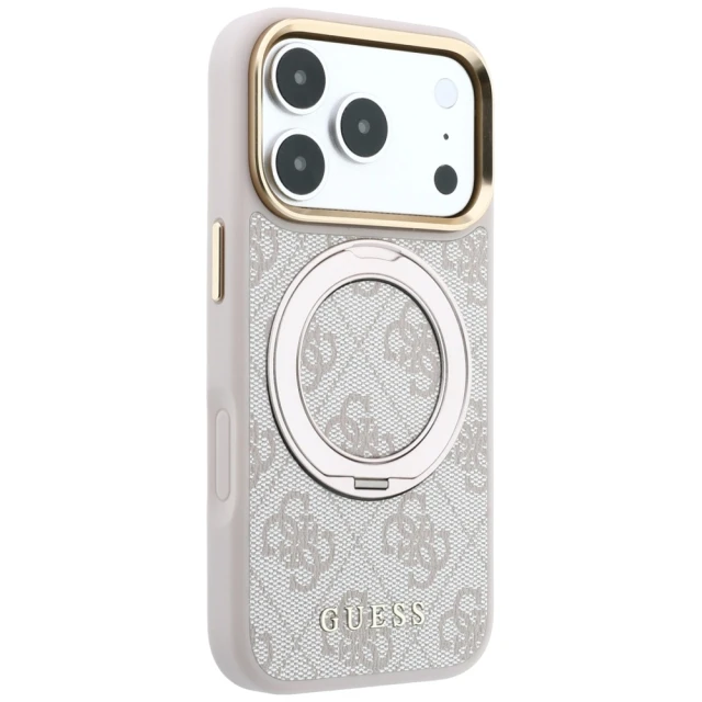 Чохол Guess Ring Stand 360 4G Classic Logo для iPhone 18 Pro Max | 17 Pro Max Pink (GUHMP18X6PS4RSCLP)