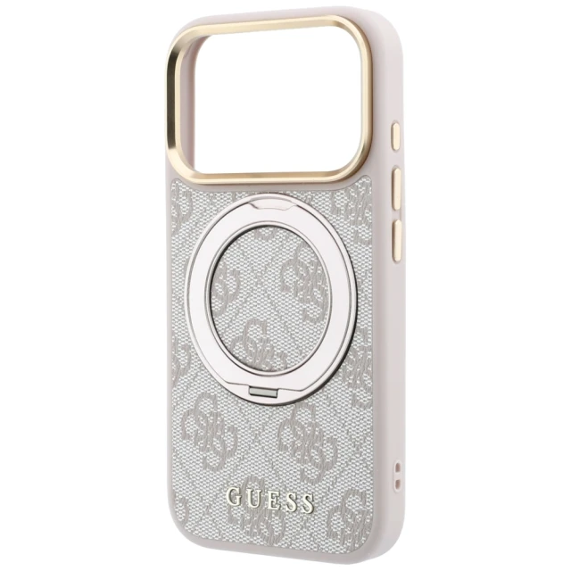 Чохол Guess Ring Stand 360 4G Classic Logo для iPhone 18 Pro Max | 17 Pro Max Pink (GUHMP18X6PS4RSCLP)
