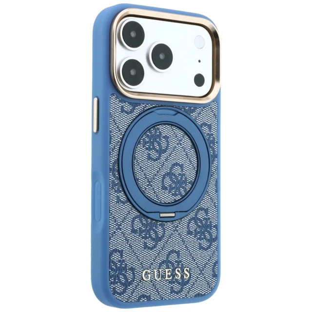 Чохол Guess Ring Stand 360 4G Classic Logo для iPhone 18 Pro Max | 17 Pro Max Blue (GUHMP18X6PS4RSCLB)