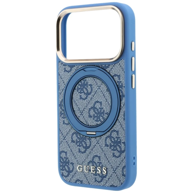 Чохол Guess Ring Stand 360 4G Classic Logo для iPhone 18 Pro Max | 17 Pro Max Blue (GUHMP18X6PS4RSCLB)
