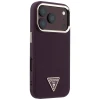 Чехол Guess Grained Triangle Logo для iPhone 18 Pro | 17 Pro Burgundy (GUHMP18LPGSMTLSU)