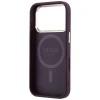 Чехол Guess Grained Triangle Logo для iPhone 18 Pro | 17 Pro Burgundy (GUHMP18LPGSMTLSU)