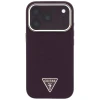 Чохол Guess Grained Triangle Logo для iPhone 18 Pro Max | 17 Pro Max Burgundy (GUHMP18XPGSMTLSU)