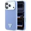 Чохол Guess Grained Triangle Logo для iPhone 18 Pro | 17 Pro Blue (GUHMP18LPGSMTLSB)