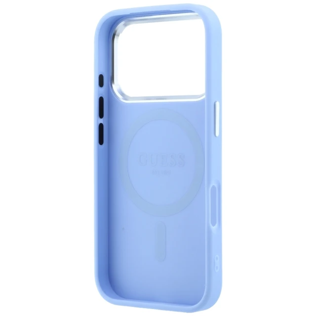 Чохол Guess Grained Triangle Logo для iPhone 18 Pro Max | 17 Pro Max Blue (GUHMP18XPGSMTLSB)