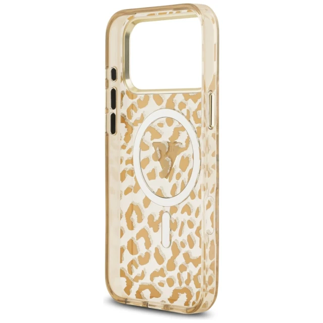 Чохол Guess IML Leopard Glitter Triangle Logo для iPhone 18 Pro | 17 Pro Brown (GUHMP18LHLEGTGLW)