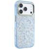Чохол Guess IML Leopard Glitter Triangle Logo для iPhone 18 Pro | 17 Pro Blue (GUHMP18LHLEGTGLU)