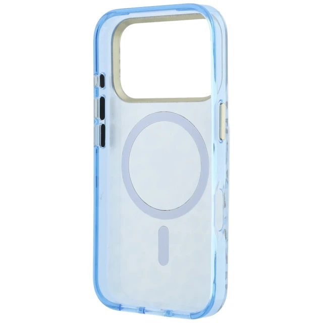 Чохол Guess IML Leopard Glitter Triangle Logo для iPhone 18 Pro | 17 Pro Blue (GUHMP18LHLEGTGLU)