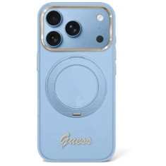 Чохол Guess IML Ring Stand 360 Script Metal Logo для iPhone 18 Pro | 17 Pro Light Blue (GUHMP18L6HCCMSB)