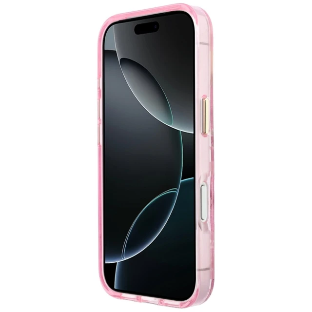 Чохол Guess IML Glitter Blossom Roses для iPhone 18 Pro Max | 17 Pro Max Pink (GUHMP18X6HTBGSLP)