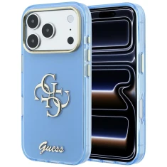 Чохол Guess IML 4G Script Metal для Apple iPhone 18 Pro | 17 Pro Light Blue (3666339655822)