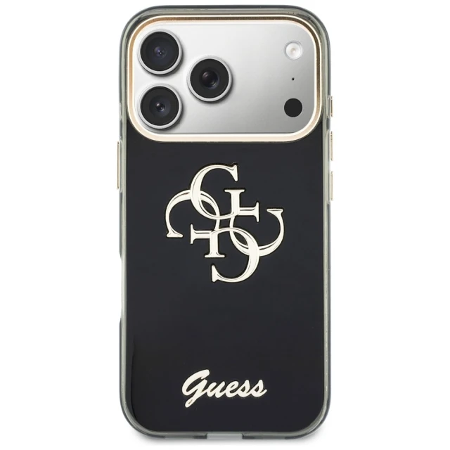 Чохол Guess IML 4G Script Metal для iPhone 18 Pro | 17 Pro Black (GUHCP18L5HC4MLSK)