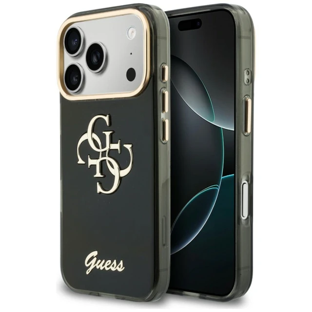 Чохол Guess IML 4G Script Metal для iPhone 18 Pro Max | 17 Pro Max Black (GUHCP18X5HC4MLSK)
