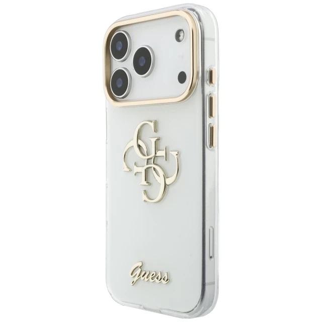 Чохол Guess IML 4G Script Metal для Apple iPhone 18 Pro | 17 Pro White (3666339655907)