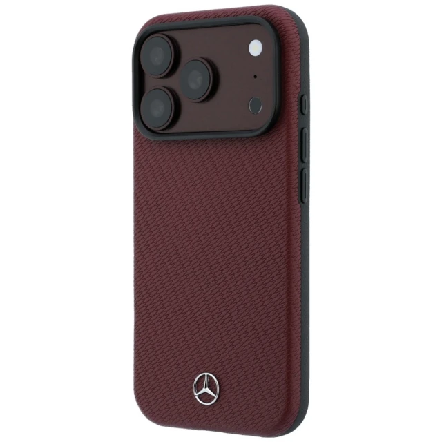 Чехол + портмоне Mercedes Grill Pattern Leather для iPhone 18 Pro Burgundy (MEHMBWP18L25PWPR)