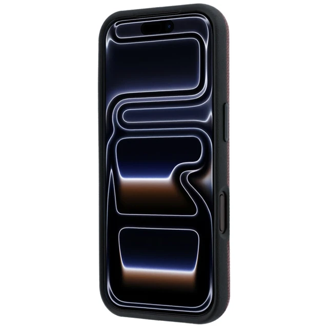 Чехол + портмоне Mercedes Grill Pattern Leather для iPhone 18 Pro Burgundy (MEHMBWP18L25PWPR)