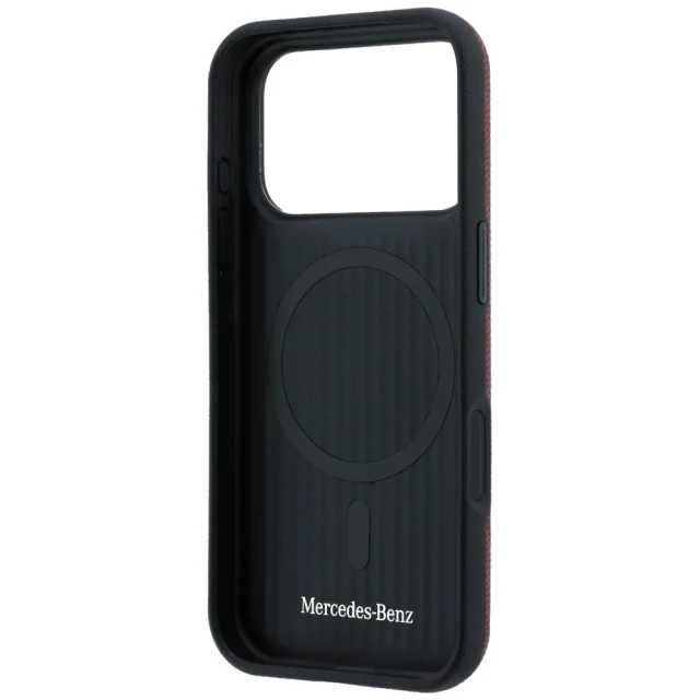 Чехол + портмоне Mercedes Grill Pattern Leather для iPhone 18 Pro Burgundy (MEHMBWP18L25PWPR)
