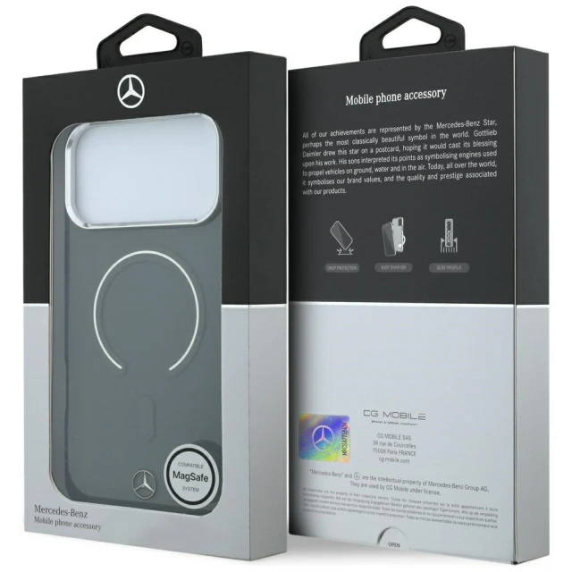 Чехол Mercedes Double Layer Iconic Logo для iPhone 18 Pro Max | 17 Pro Max Grey (MEHMP18X25HYILA)