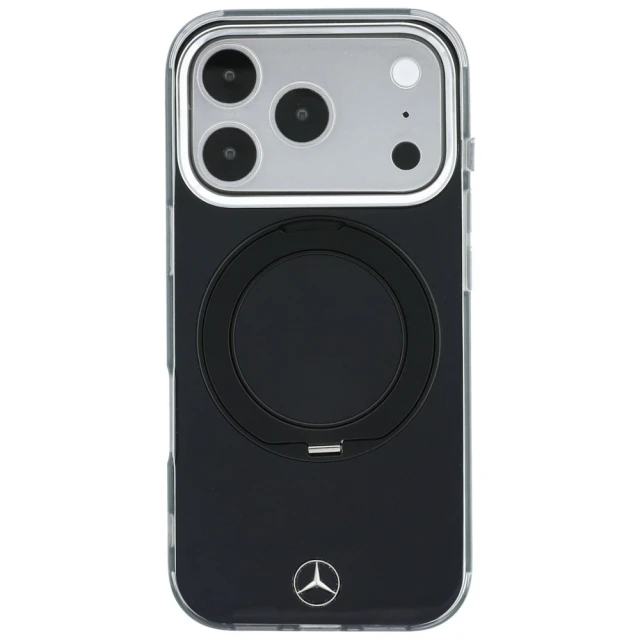 Чохол Mercedes Ring Stand Iconic Logo для iPhone 18 Pro Max | 17 Pro Max Black (MEHMP18X25HRSILK)