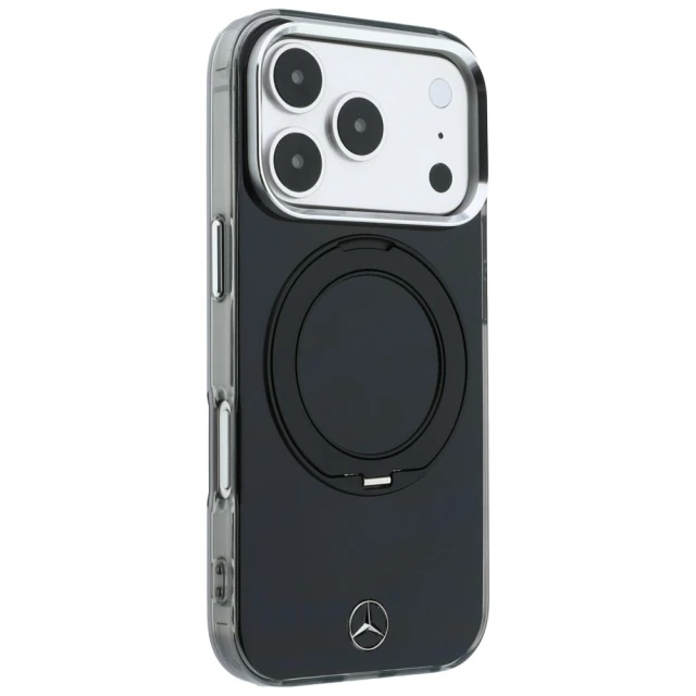 Чохол Mercedes Ring Stand Iconic Logo для iPhone 18 Pro Max | 17 Pro Max Black (MEHMP18X25HRSILK)